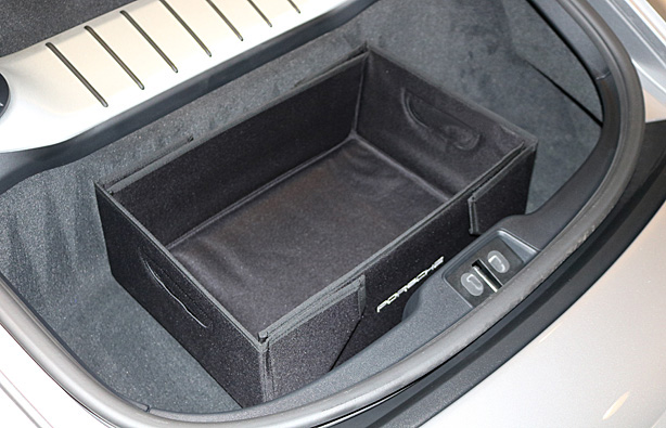 Porsche trunk clearance organizer